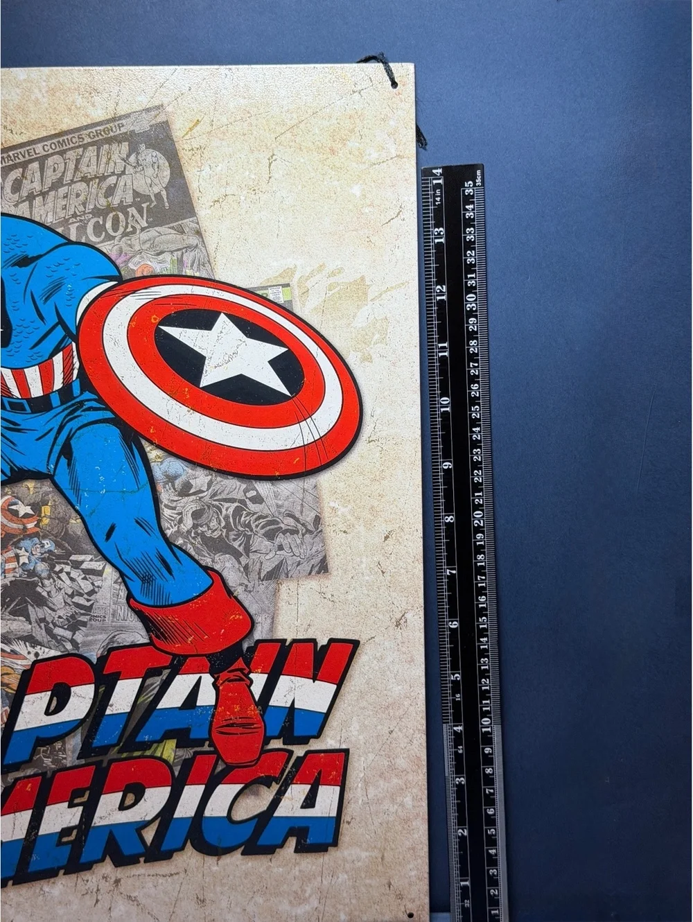 Captain America (Old School) Metal Sign.